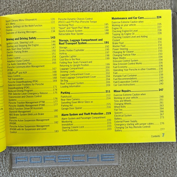 Porsche Panamera 2011 Owners Manual - Picture 5 of 5